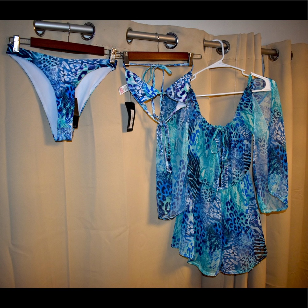 Matching bikini with coverup